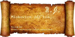 Miokovics Júlia névjegykártya